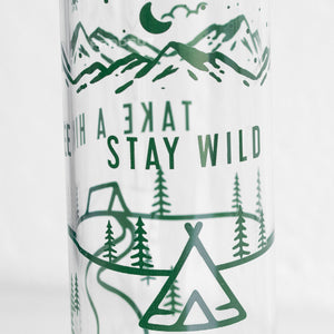 Typhoon Glass Water Bottle "Stay Wild"
