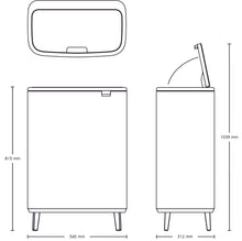 Brabantia HI Touch Kitchen Bin 60L | White