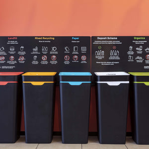 Method Office Recycling Bin Open Lid 60L | Purple Glass