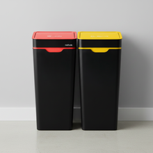 Method Recycling 2-Bin Touch Lid Station 60L | Red Landfill & Yellow Mixed Recycling