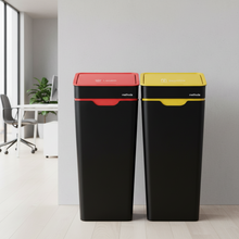Method Recycling 2-Bin Touch Lid Station 60L | Red Landfill & Yellow Mixed Recycling