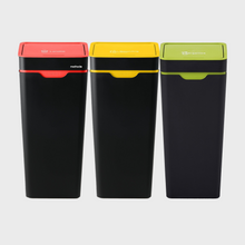 Method Recycling 3-Bin Touch Lid Station 60L | Red, Yellow & Green