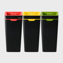 Method Recycling 3-Bin Open Lid Station 60L | Red, Yellow & Green