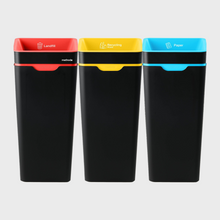 Method Recycling 3-Bin Open Lid Station 60L | Red, Yellow & Blue