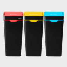 Method Recycling 3-Bin Touch Lid Station 60L | Red, Yellow & Blue