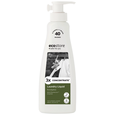 ecostore Laundry Liquid Eucalyptus 3X Concentrate (480ml)