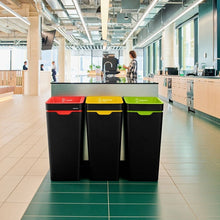 Method Recycling 3-Bin Open Lid Station 60L | Red, Yellow & Green