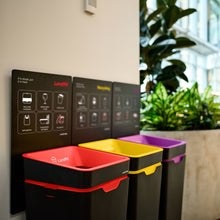 Method Office Recycling Bin Open Lid 60L | Yellow Mixed Recycling