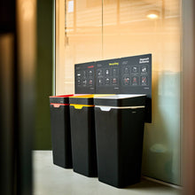 Method Office Recycling Bin Open Lid 60L | Yellow Mixed Recycling