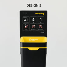 Vertical Sign - Yellow Mixed Recycling (for 60L Method bin)