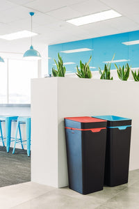 Method Office Recycling Bin Touch Lid 60L | Maroon Organics