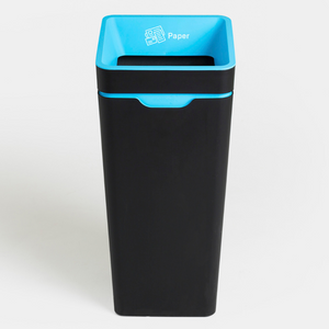 Method Office Recycling Bin Open Lid 60L | Blue Paper