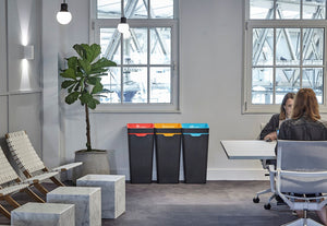 Method Office Recycling Bin Open Lid 60L | Yellow Co-Mingled Recycling