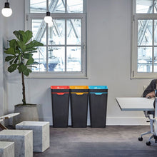 Method Recycling 3-Bin Open Lid Station 60L | Red, Yellow & Blue
