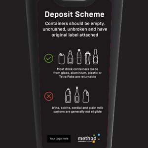 Method Bin Black Label | 60L White Container Deposit Scheme