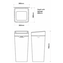 Method Recycling 3-Bin Open Lid Station 60L | Red, Yellow & Blue