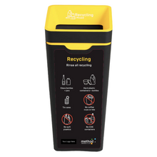 Method 60L Bin LABEL ONLY Yellow 'Mixed Recycling'