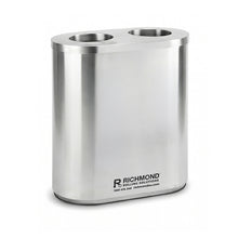 Stainless Steel Waste Sorting Station | Red General Waste & Yellow Mixed Recycling