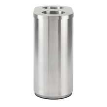 Stainless Steel Waste Sorting Station | Red General Waste & Yellow Mixed Recycling