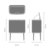 Brabantia Kitchen Touch Bin HI 11/23L | Fingerprint Proof Matt Steel
