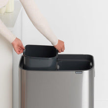 Brabantia Kitchen Touch Bin 2 x 30L | Fingerprint Proof Matt Steel