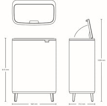 Brabantia Kitchen Touch Bin HI 2 x 30L | Matt Black