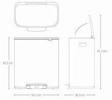 Brabantia Kitchen Pedal Bin 60L | Matt Black