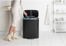 Brabantia Kitchen Pedal Bin 2 x 30L | Matt Black