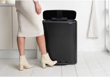 Brabantia Kitchen Pedal Bin 2 x 30L | Matt Black