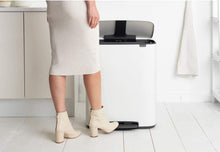 Brabantia Kitchen Pedal Bin 2 x 30L | White