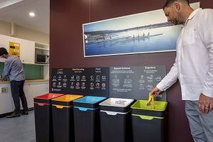 Method Office Recycling Bin Touch Lid 60L | Green Organics