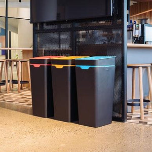 Method Office Recycling Bin Open Lid 60L | Purple Glass
