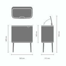 Brabantia Kitchen Touch Bin HI 11/23L | Matte Black