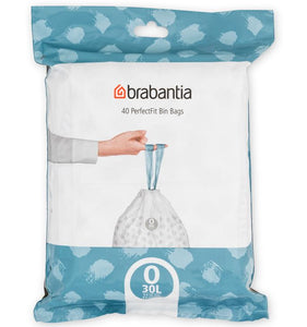 Brabantia PerfectFit Bin Liner | Code O 30L | 40 Bags