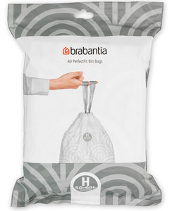 Brabantia PerfectFit Bin Liner | Code H 50-60L | 40 Bags