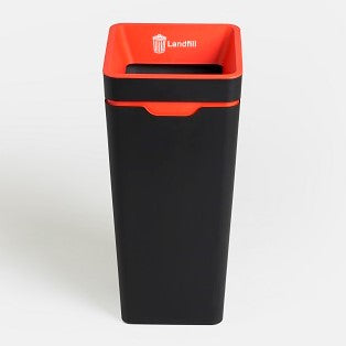 Method Office Recycling Bin Open Lid 60L | Red Landfill