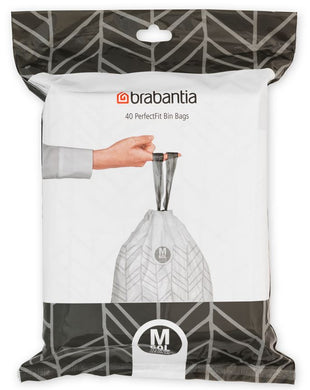 Brabantia PerfectFit Bin Liner | Code M 60L | 40 Bags