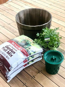 Wine Barrel Compost Herb Garden Kit