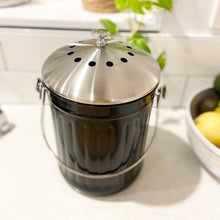 Stainless Steel Compost Caddy Bin 5L | Black